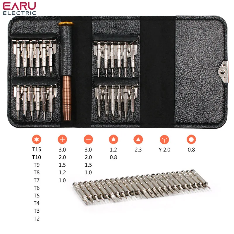 

Screwdriver Set 25 in 1 Torx Multifunctional Opening Repair Tool Set Precision Screwdriver For Phones Tablet PC HEX TROX DIY KIT