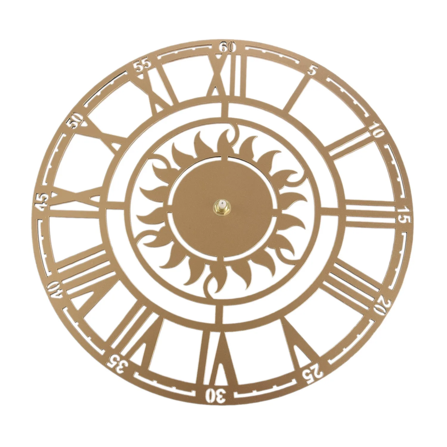 Simple Creative Retro Decorative Sun Roman Digital Acrylic Wall Clock 30Cm X 30Cm Clock Wall Modern Gold