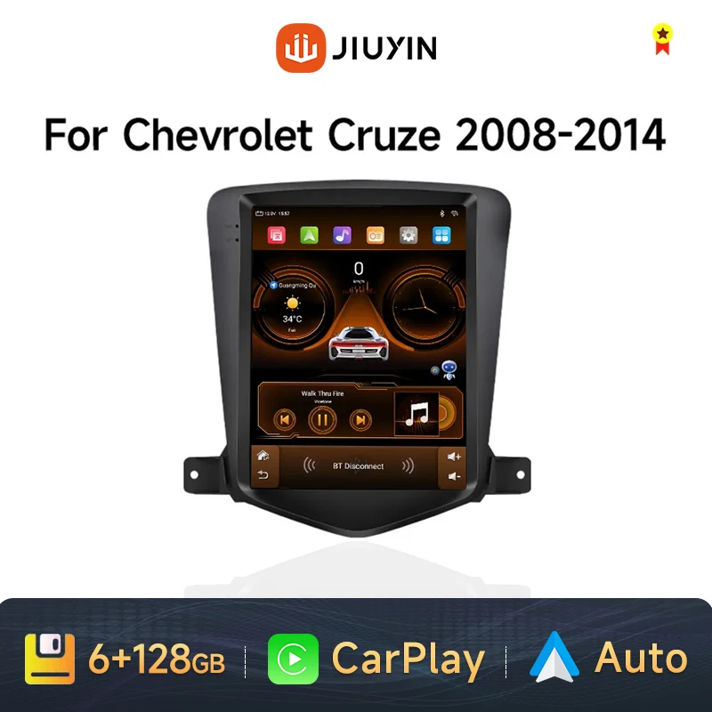 For Chevrolet Cruze 2008-2014 Carplay Android 13 Car Radio Multimedia Video Player Navigaion Head Unit Stereo 2Din Audio Speaker 