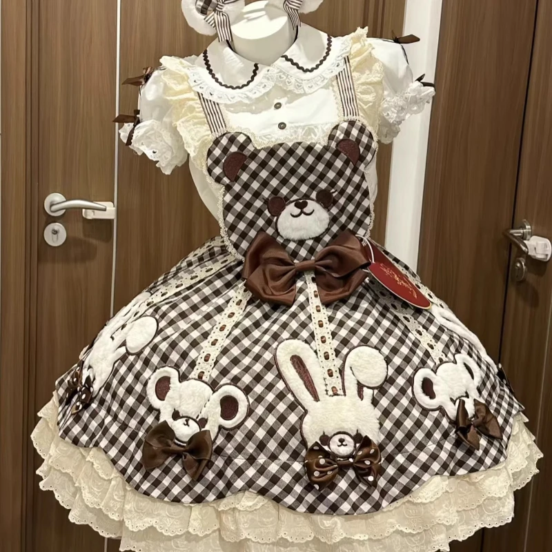 

Handmade Young Girls Birthday Lolita Tutu Dress Flower Party Dress Women Wedding High Quality Adult Photography Dress
