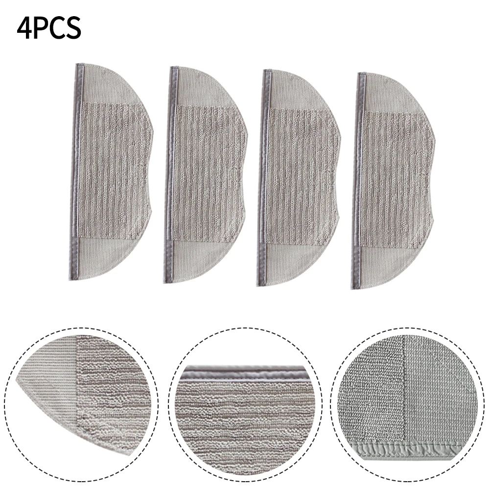 4 Pack Microfiber Mop Pads Compatible with For MEDION For X40 SW (MD 20040) Robot Vacuum Cleaner Strong Absorption