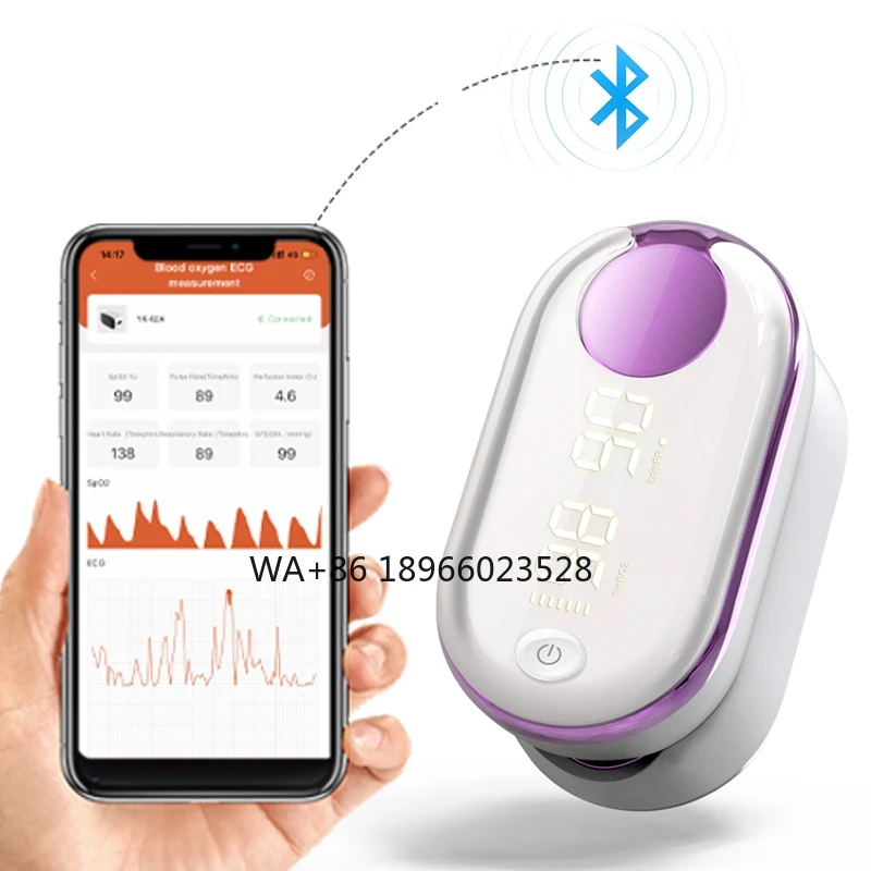Medidor De Oxi De dedo recargable oxímetros De Pulso Digital oxímetro recargable Usb De Pulso Oximetro Bluetooth