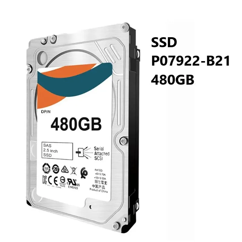 

NEW SSD P07922-B21 480GB 2.5in SFF DS SATA-6G Smart Carrier Mixed Use Solid State Drive for H+P-E-ProLiant Gen9 Gen10 Servers