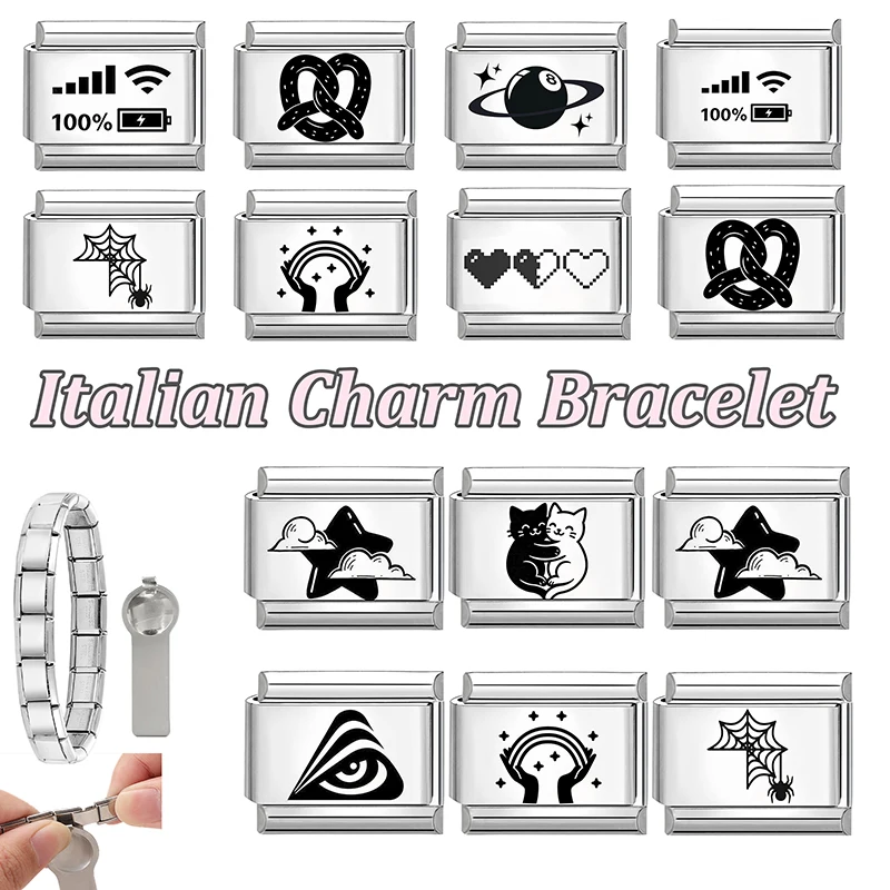 Breloques italiennes pour animaux de compagnie, chats et chiens, adaptées au Bracelet en acier inoxydable de 9MM, pour femmes et hommes, fabrication de bijoux, DIY, nouvelle collection