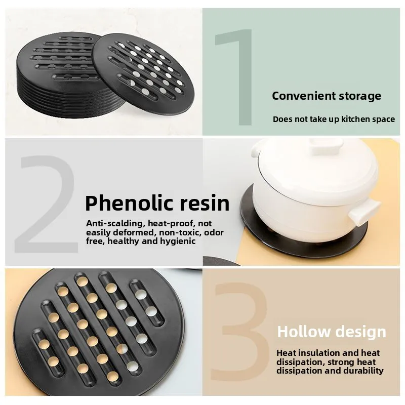 Suitable for thickened heat insulation mats, kitchen table mats, multifunctional non-slip and anti-scalding kettle mats