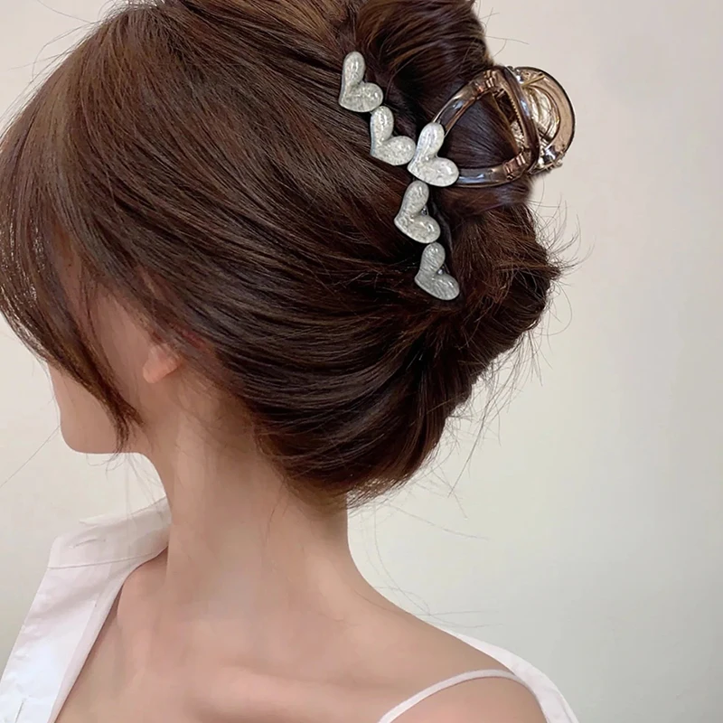 

Fre Korean Sle Hair Claw Women's Simple Design ark Tail Clip Faionable Hair Accories Ba of Head INS New 2025