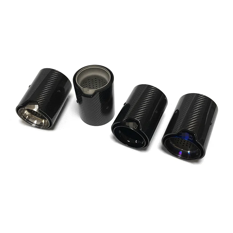 

SXLL Exhaust Muffler Tip Performance Stainless Steel Carbon Fiber Surface Black Paint Racing