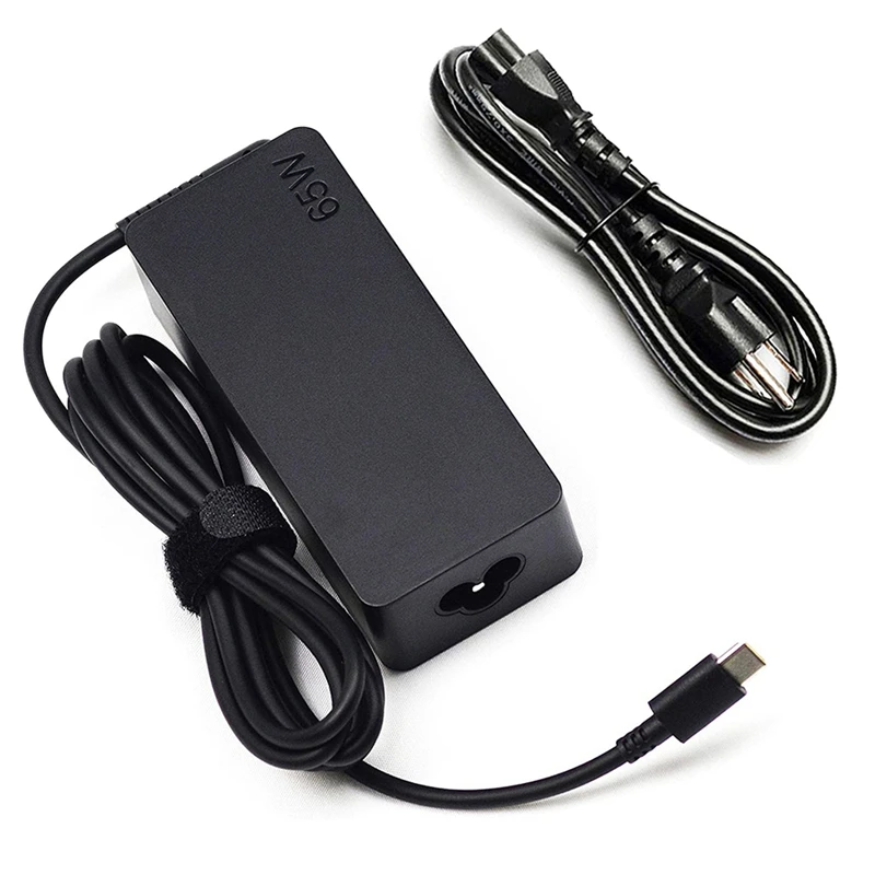 65W USB Type C Laptop Charger for Lenovo Chromebook 100E ThinkPad T480 T580 Yoga C930 Adapter Power Supply Cord,US Plug