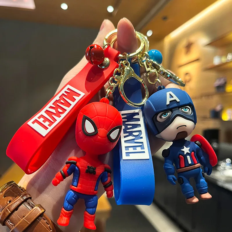 

Marvel Spider-Man Iron Man PVC Keychain Classic Avengers Figures Holiday Gifts Wholesale Cute Personalized Gifts Y2k Fashion Toy