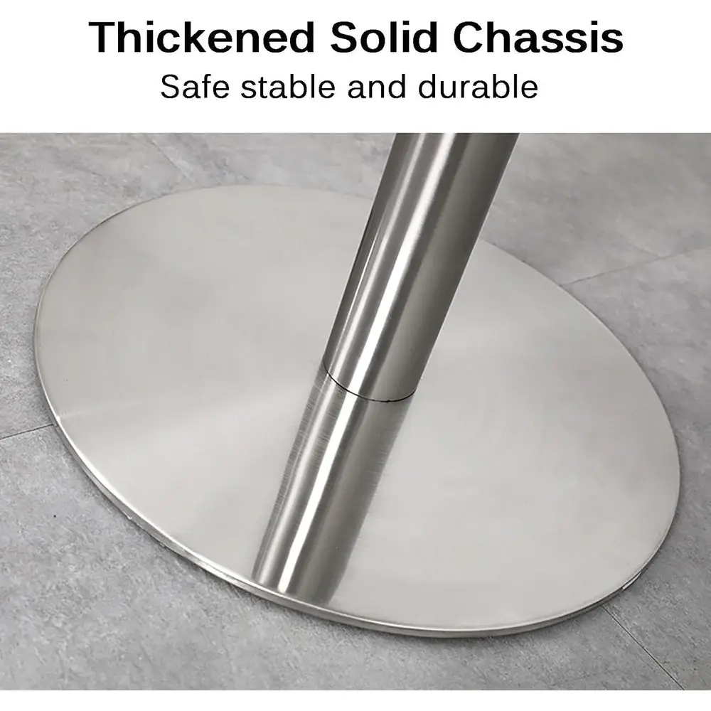 طاولة جانبية مستديرة من الفولاذ المقاوم للصدأ، طاولة نهاية معدنية بسيطة وحديثة، 60 سم #5