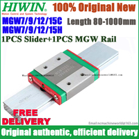 100% Original Hiwin Linear guide slider MGW7C MGW7H MGW9C MGW9H MGW12C MGW12H MGW15C MGW15H 100mm 200mm 300mm 400mm 500mm 600mm