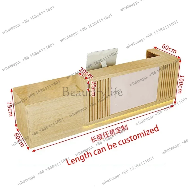 Podium Salon Reception Desks Beauty Office Nordic Beauty Reception Desks Sign Luxury Recepción Negocio Commercial Furniture