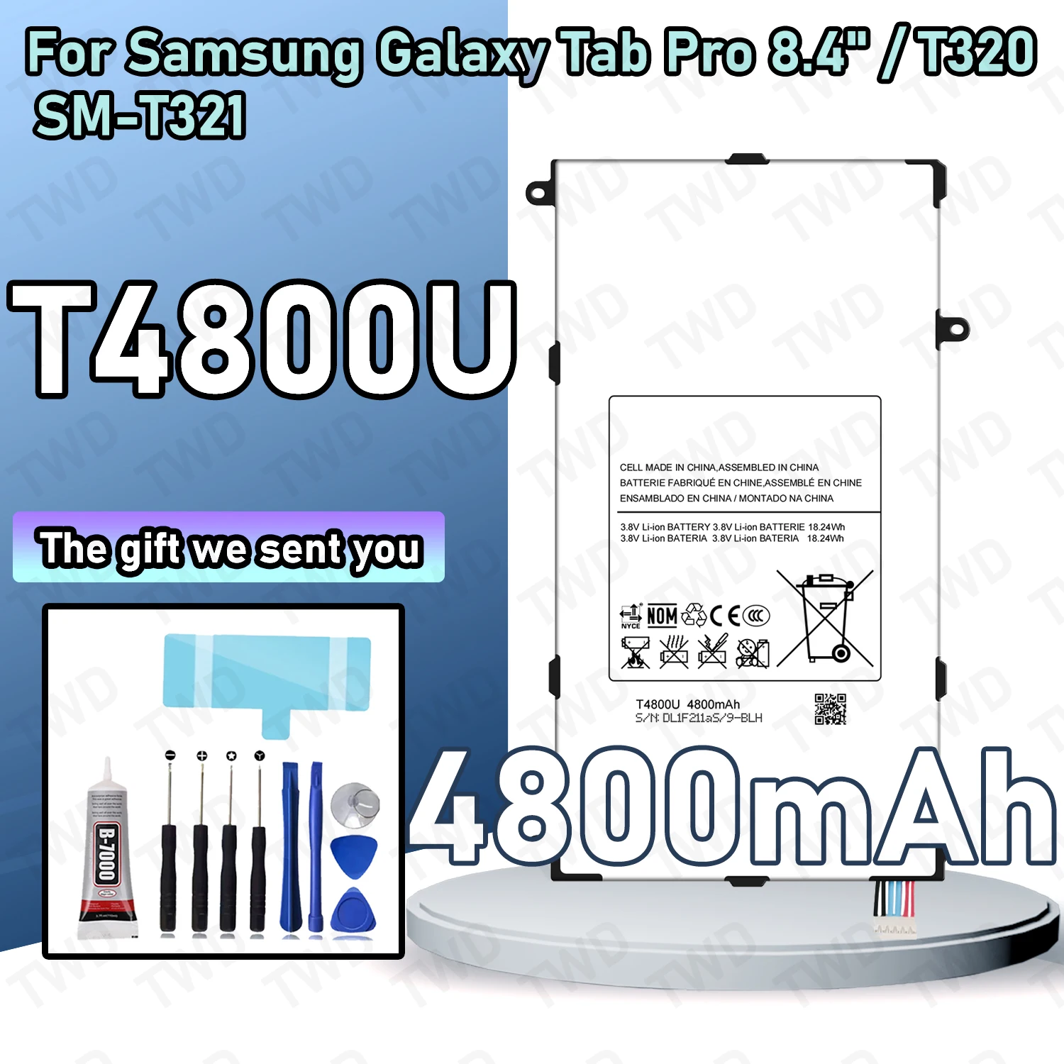 T4800U T4800C T4800E Large capacity Battery For Samsung Galaxy Tab Pro 8.4