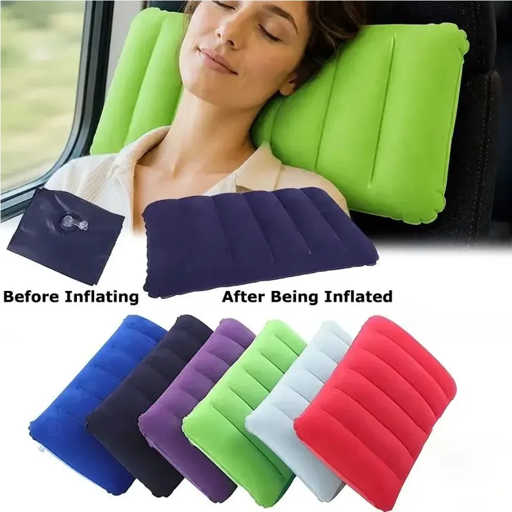 Air Pillow Foldable Head Support Back Cushion Portable Rest Pad For Camping Airplane Travel Outdoor Backpacking Hiking Trips