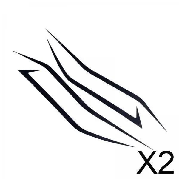 

Black Vinyl Motorcycle Sticker Weather Resistant Headlight Decal Waterproof Stripe for Motorbike and Front Cowl Decoration