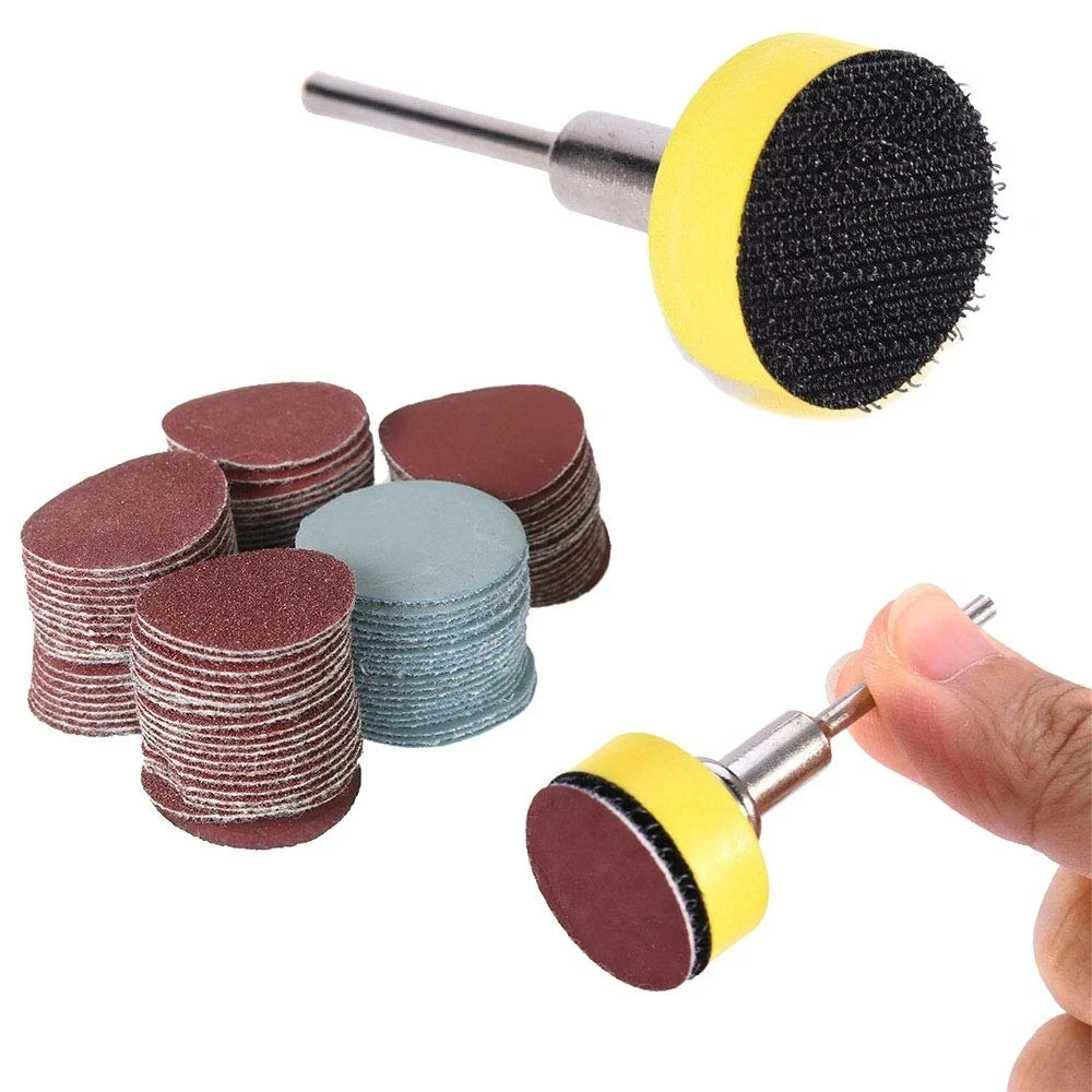 Disque Abrasif pour Outils Dremel, Tampon de Polissage avec Tige de 101 Pouces, 25mm, 1 Pouce, 1/8 Pièces