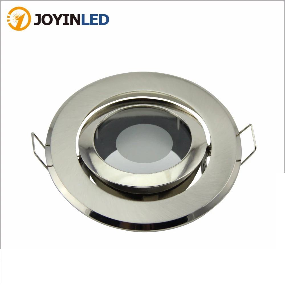 

(Pack X 6) Recessed LED downlights MR16 Light Fitting GU10 MR16 Socket Zinc Alloy Circle Satin Fitting Frame