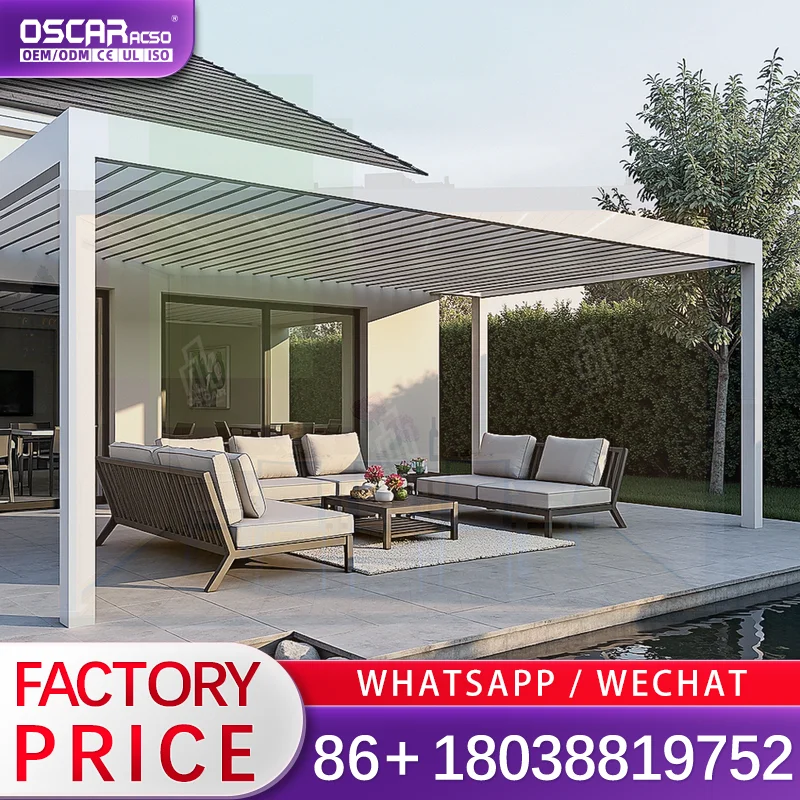 Premium Aluminum Pergola Gazebo 3x3 3x4 4x4 6x4m Easy Installation Complete System Outdoor Garden Patio Backyard Deck Lawn Party