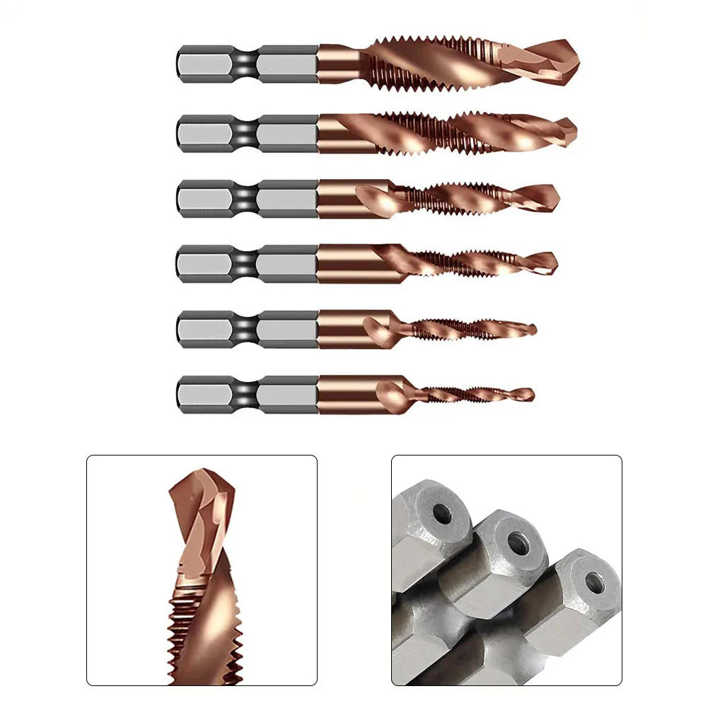 Wear resistant Cobalt Tapping Drilling Tools ThreeInOne Integrated Composite Tap Blade Effortless Chip Removal