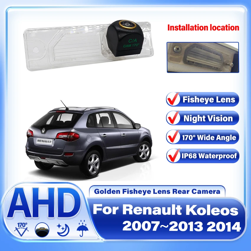 

Rear View Camera For Renault Koleos 2007 2008 2009 2010 2011 2012 2013 2014 CCD AHD Night Vision Reverse License Plate Camera