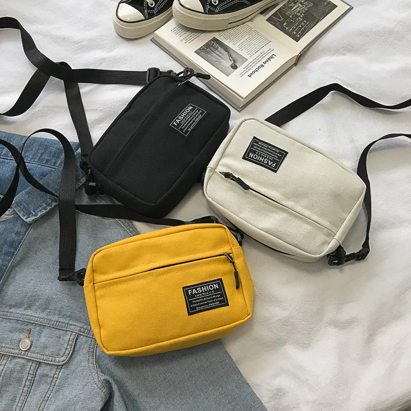 

Новая женская маленькая сумка из холщовой ткани в стиле Mori, корейская версия, модная сумка-мессенджер с широким ремнем через плечо