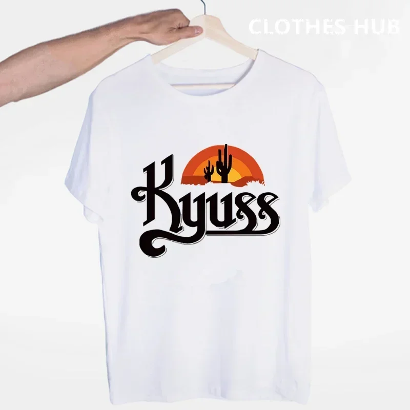 Kyuss Rock Band Queens Of The Stone Age Clutch T-shirt O-Neck Short Sleeves Summer Casual Fashion Unisex Men And Women Tshirt