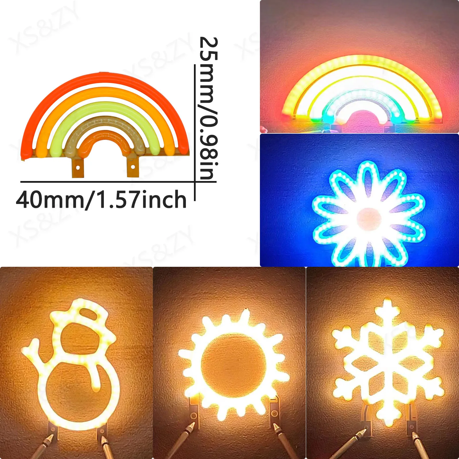 Edison 3V COB LED Filament Star Shape Candle Diod WareWhite Blue Red Green Christmas Holiday Birthday Party Decoration Light DIY