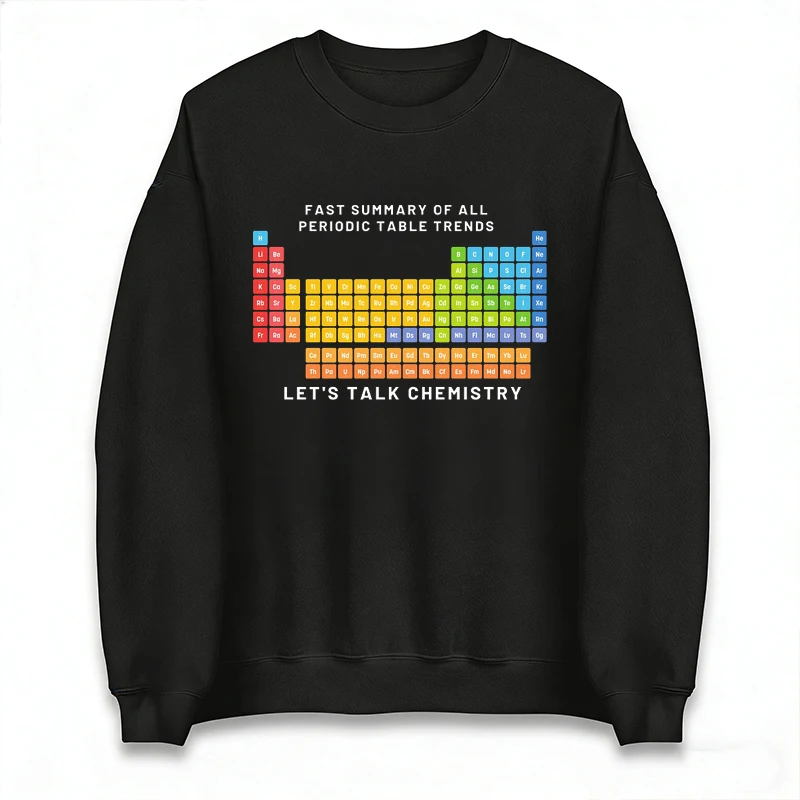 

Periodic Table Sweater Periodic Table Sweatshirts Man Clothes Women Pullover Men's Vintage Washed Sweatshirt Unisex Clothing