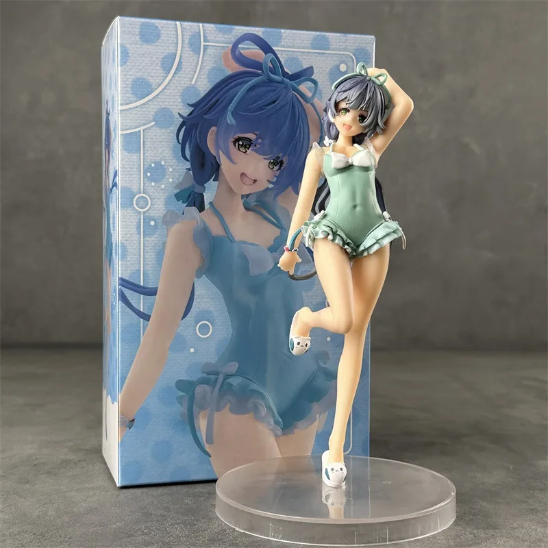 Anime Hatsune Miku Luo Tianyi Summer swimsuit Standing posture Action Figure PVC Model Desk Decor doll Toy Collect gifts boxed