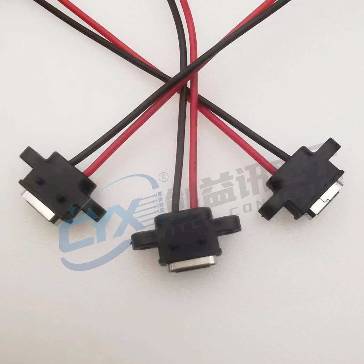 Connettore USB 3.1 tipo-C 2pin SMD SMT filo per saldatura femmina impermeabile femmina presa anello in gomma porta di ricarica rapida ad alta corrente