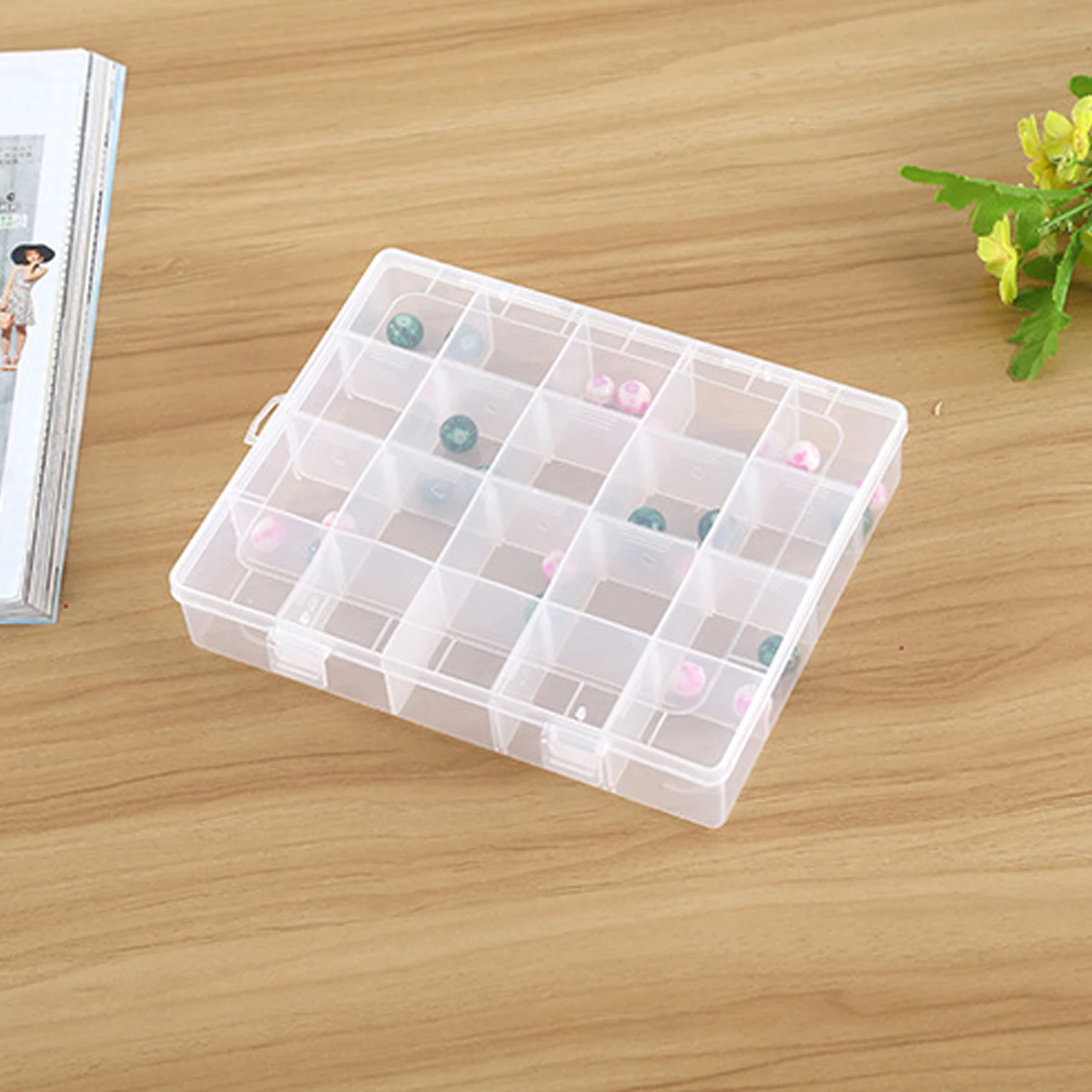 

3Pcs Multi-Grid Beads Case Rhinestone Storage Box Compact Plastic Organizer for Jewelry Beads Containers Bead Box