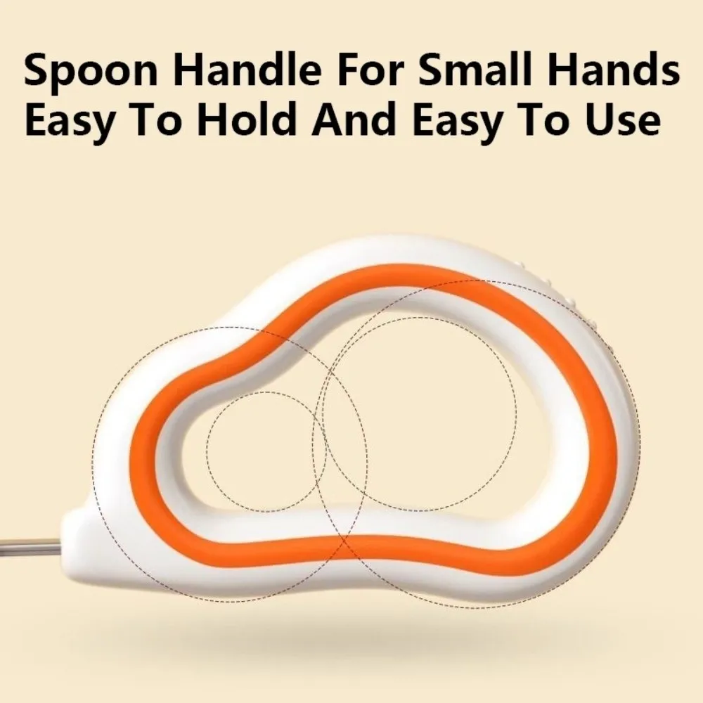 Silicone Baby Fork and Spoon Set Self Feeding 316 Stainless Steel Baby Cutlery Short Handle Safe Child Tableware
