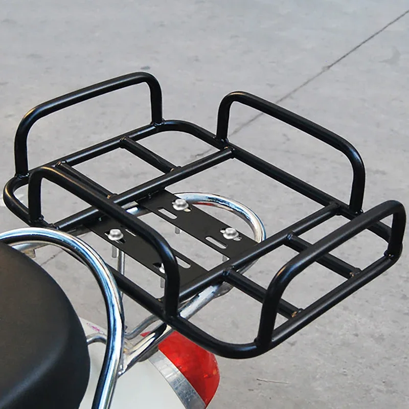 Image of Spezielle lebensmittel verteiler box rack hinten gitter laden nahtlose stahl rohr universal motorrad elektrische fahrrad träger rack