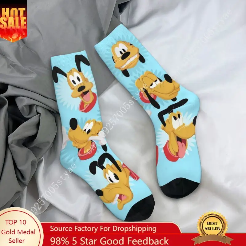 

Custom Funny Pluto Anime Men's Crew Socks Unisex Funny 3D Printing Dress Socks