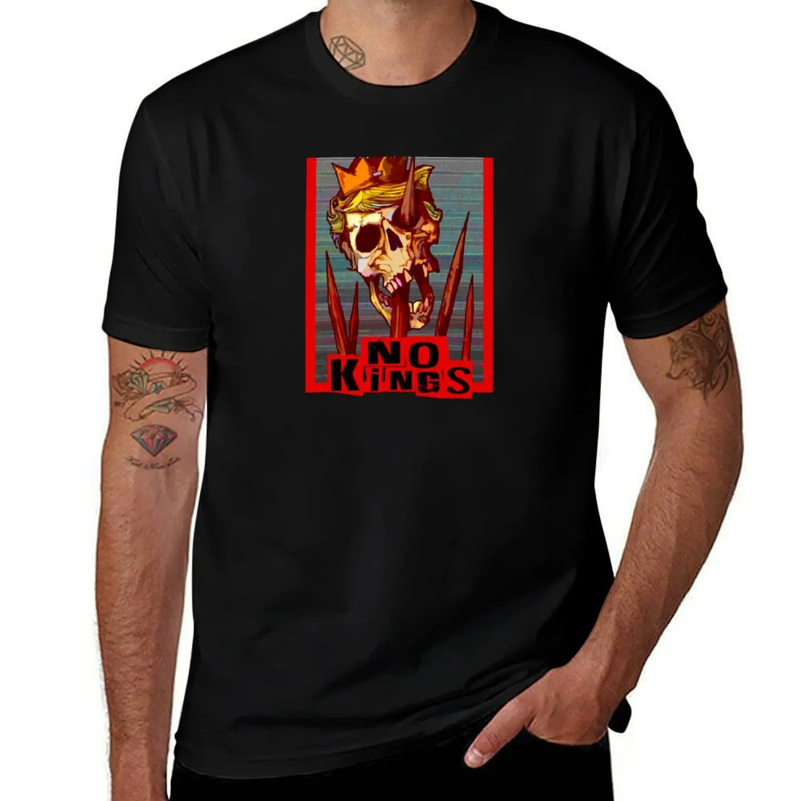 

NO KINGS T-Shirt vintage graphic tee for a boy customizeds mens white t shirts