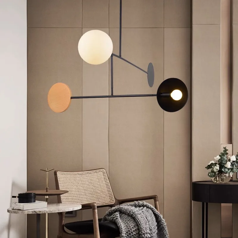 

Nordic style metal minimalist restaurant branch shaped lighting, postmodern minimalist bar counter, bedroom living room pendant