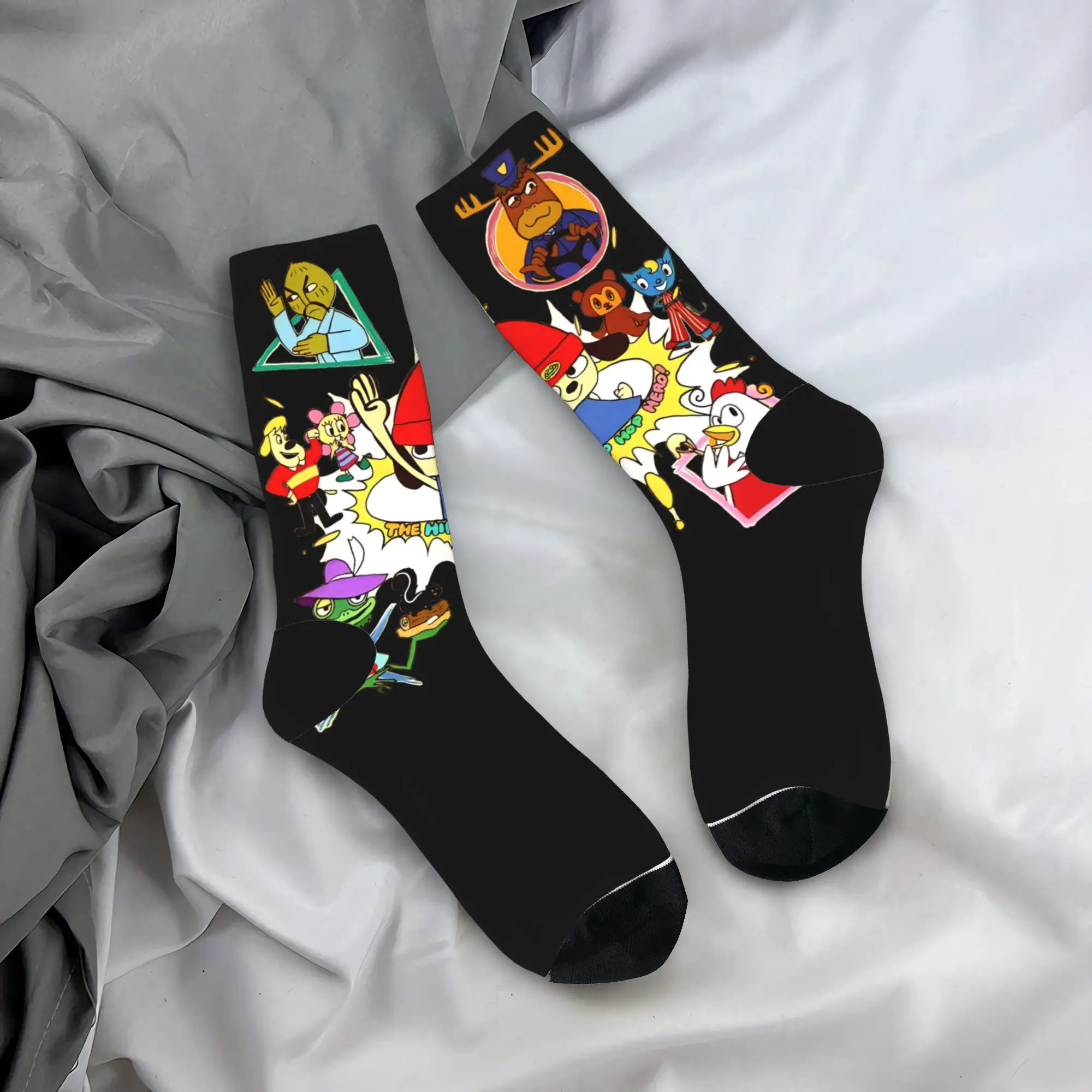 PaRappa The Rappers Socks  Trendy Stockings Autumn Anti Slip Men Socks Comfortable Custom Outdoor Sports Socks