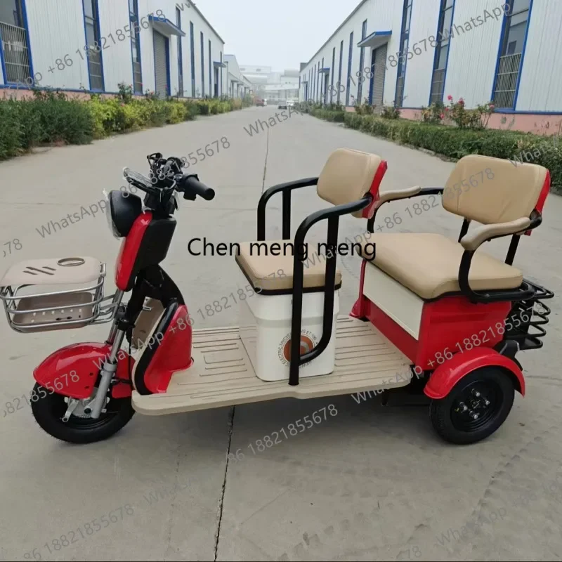 

Cheap Two Seats Adult Three Wheel Electric Tricycle Bike With Motor for Passenger