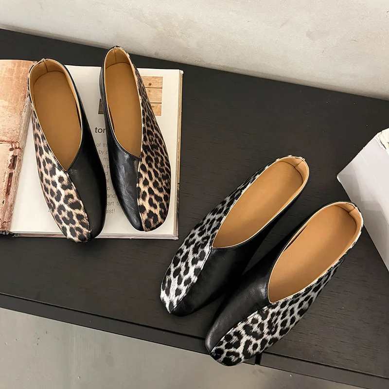 

Женские туфли-мокасины с квадратным носком, без застежек, новинка 2026 года, весна-осень, модные, в стиле феи, на плоской подошве