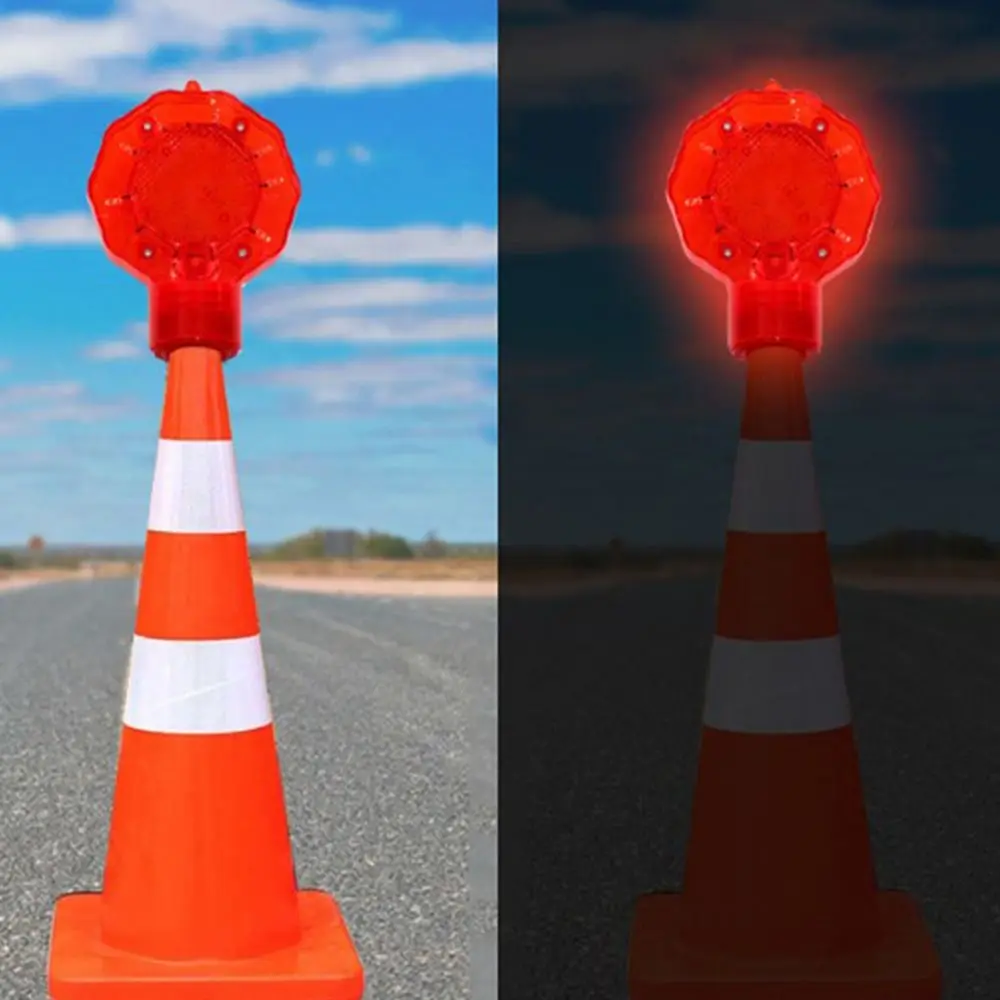Red Plum Blossom Warning Light Handheld Safety Traffic Safety Signal Beacon Universal Portable Emergency Flashing Light