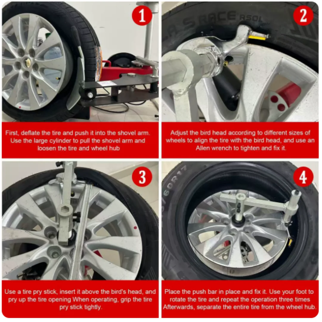 Mobile Vehicle‑Mounted Tire Stripping Machine Compact Simple Tyre Changing Tool for Car Maintenance