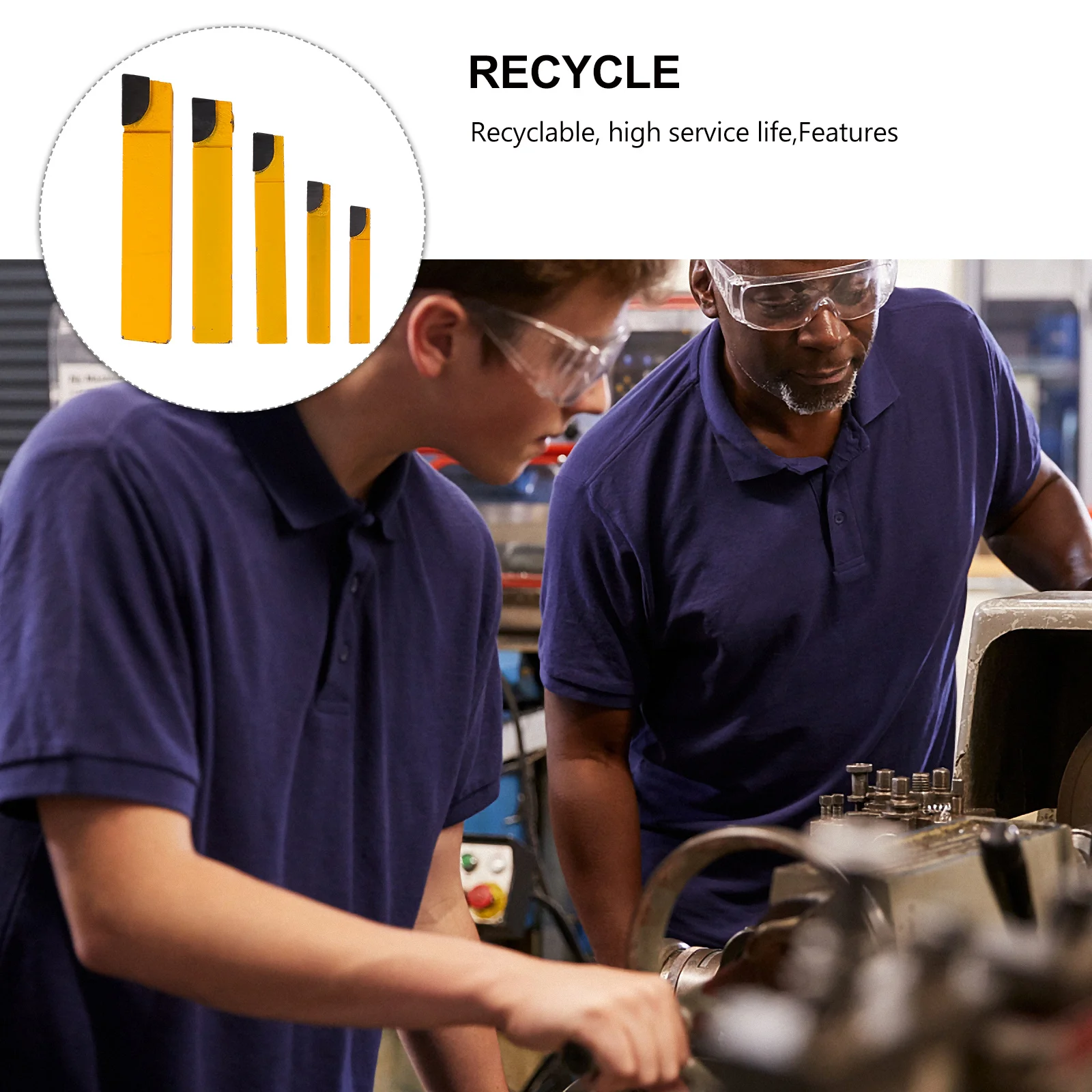 1Set di utensili per tornitura in metallo duro Set di frese per tornio per brasatura durevole Set di punte per tornio in metallo ad alta resistenza all'usura e alle alte temperature Saldatura pratica