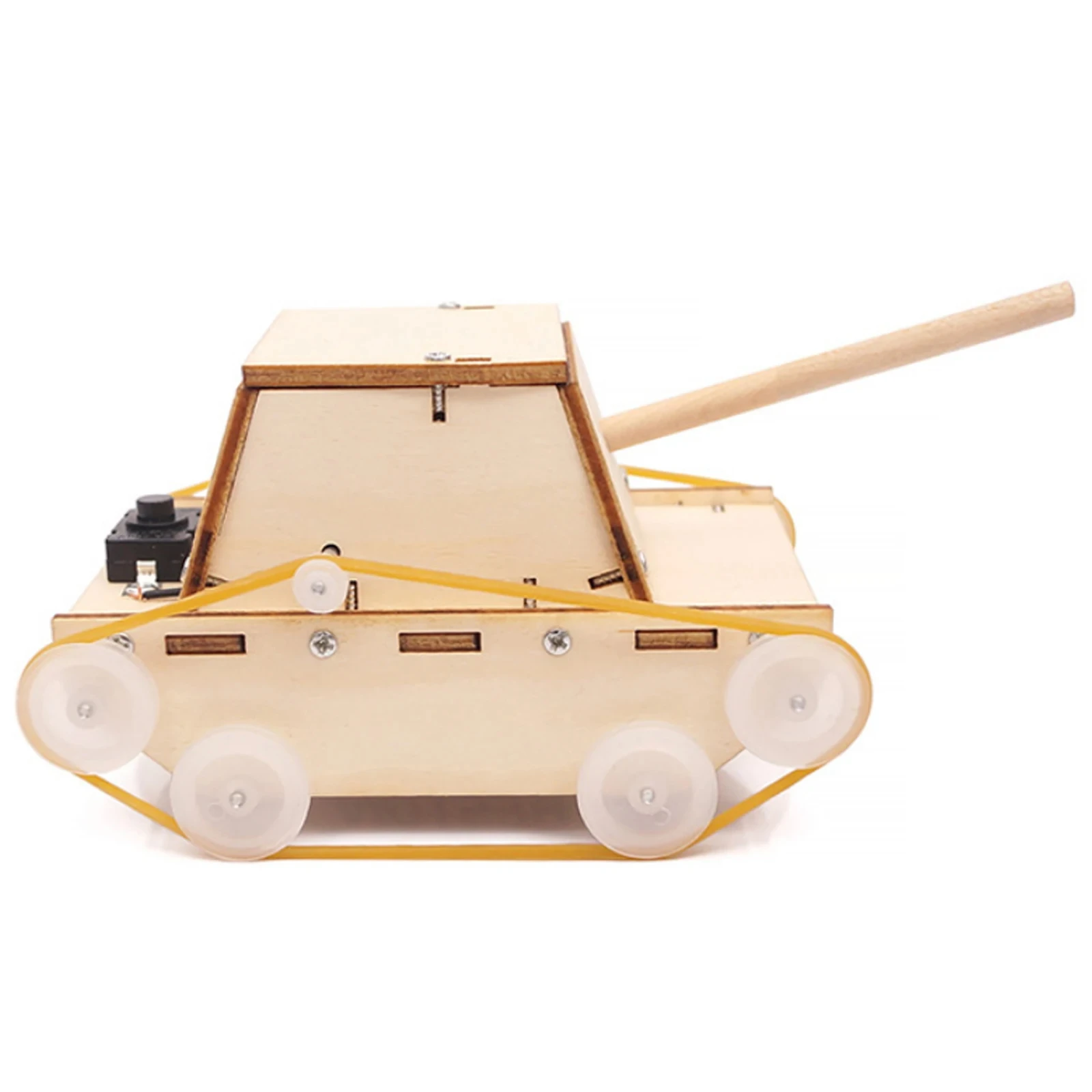 DIY Wooden Smart Tank Chassis Handmade Educational Electric Robot Car Crawler Vehicle Assembled for Child Puzzle Toy G149