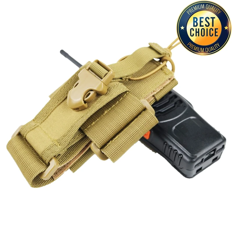 Nuovo supporto per walkie-talkie tattico regolabile Custodia per radio Custodia per interfono da caccia Borsa per radio Molle in nylon per esterni