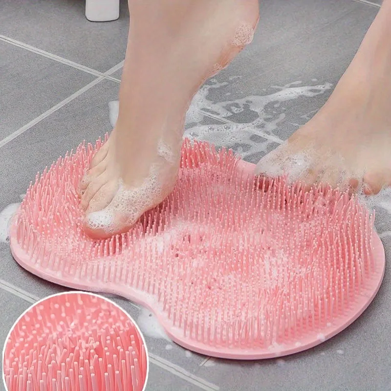 1 pc Silikon Rücken reiben Bürsten polster Badezimmer Fuß waschen Anti-Rutsch-Matte mit Saugnapf Massage Fuß Peeling Bürsten polster