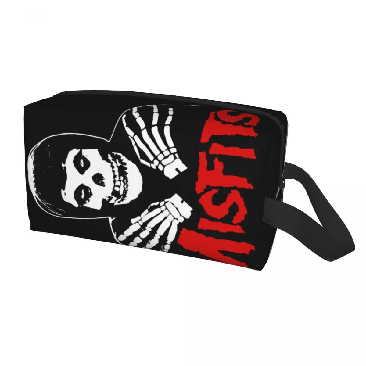 Kawaii Horror Punk Rock Band Misfits Travel Toiletry Bag for Women Makeup Cosmetic Organizer Beauty Storage Dopp Kit