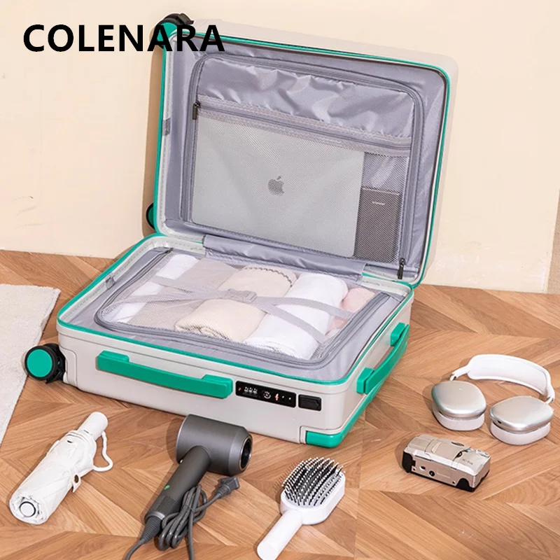 

COLENARA Suitcase on Wheels 20 Inch PC Boarding Case 24" Women's Trolley Case Family Travel Essentials Men's Cabin Luggage