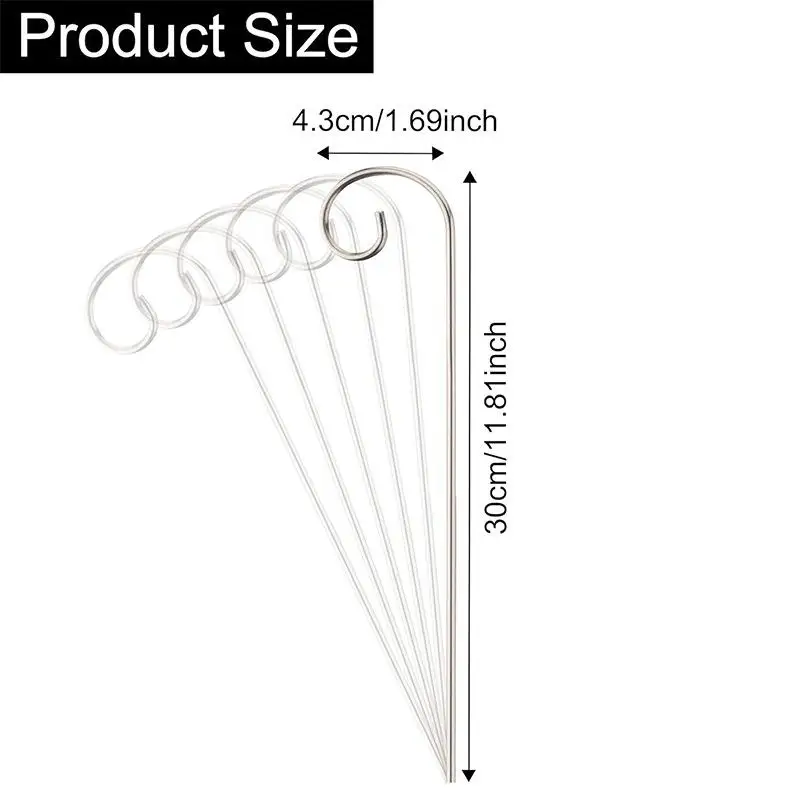 

Heavy Duty Plant Label Hooks Universal 30cm Metal Stake Markers for Outdoor Planters and Garden Labeling