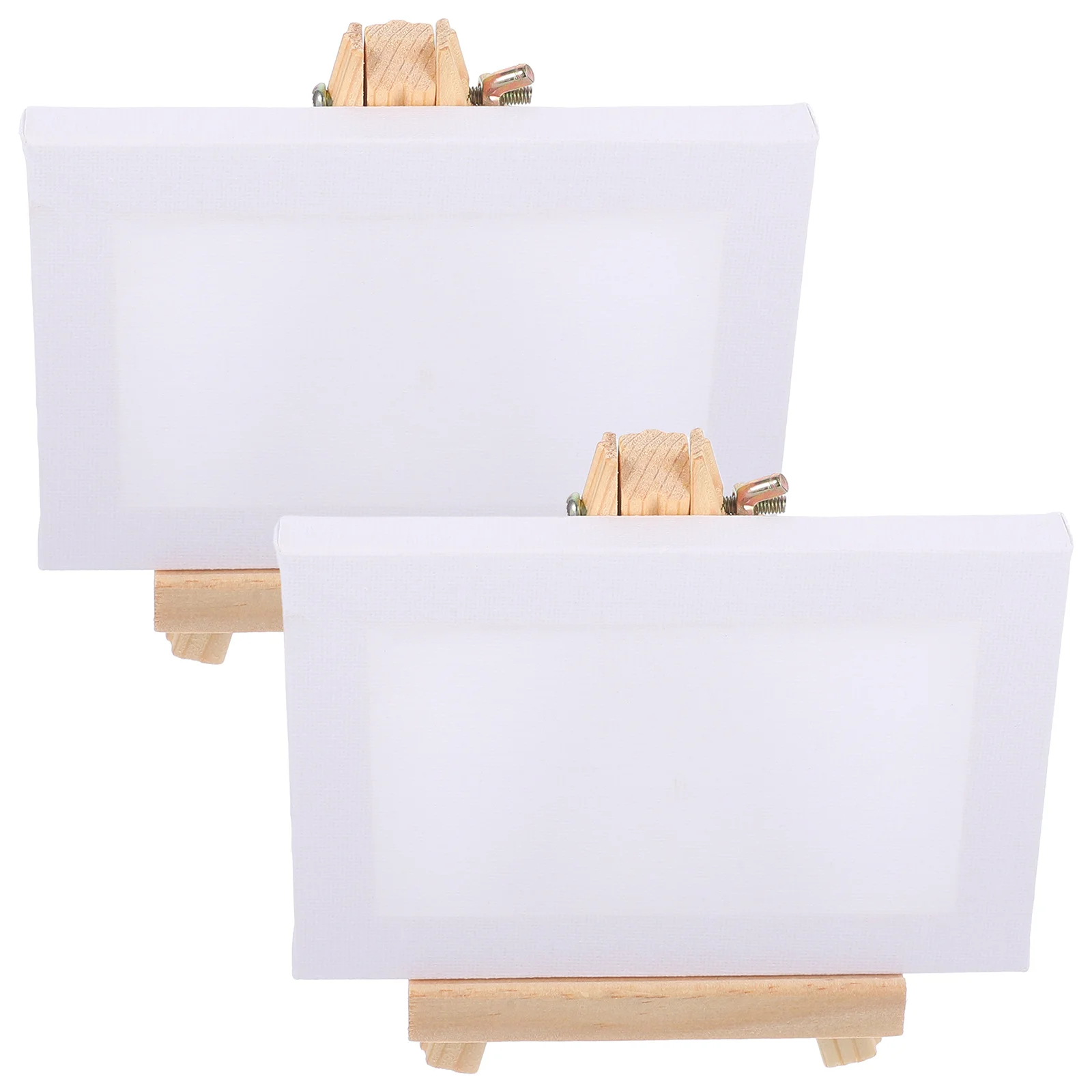 2Sets Wooden Easel Mini Painting Frame Compact Stable for Students Artists DIY Canvas Holder Painting Stand Small Easel