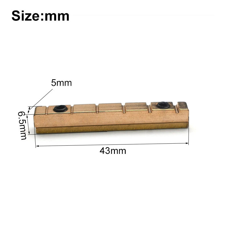 2pcs Precision CNC machined Brass Nut 43MM Height Adjustable Nut Replacement Compatible for Eelctric Guitar